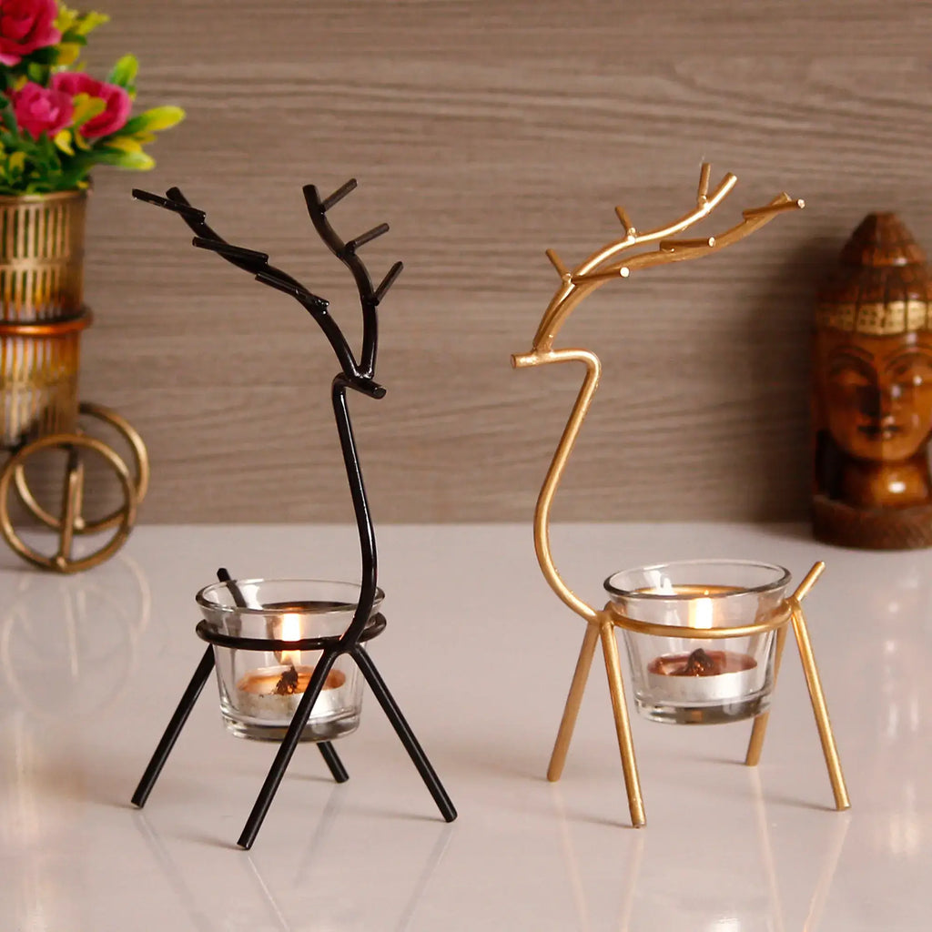 eCraftIndia Set of 2 Deer Shape Decorative