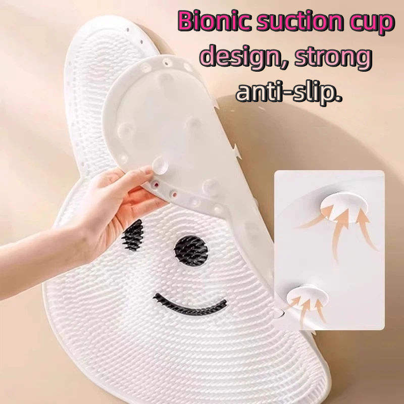Silicone Shower Foot Scrubber Brush Plastic Bath Brush for Leg Cleaning and Massaging Foot Circulation
