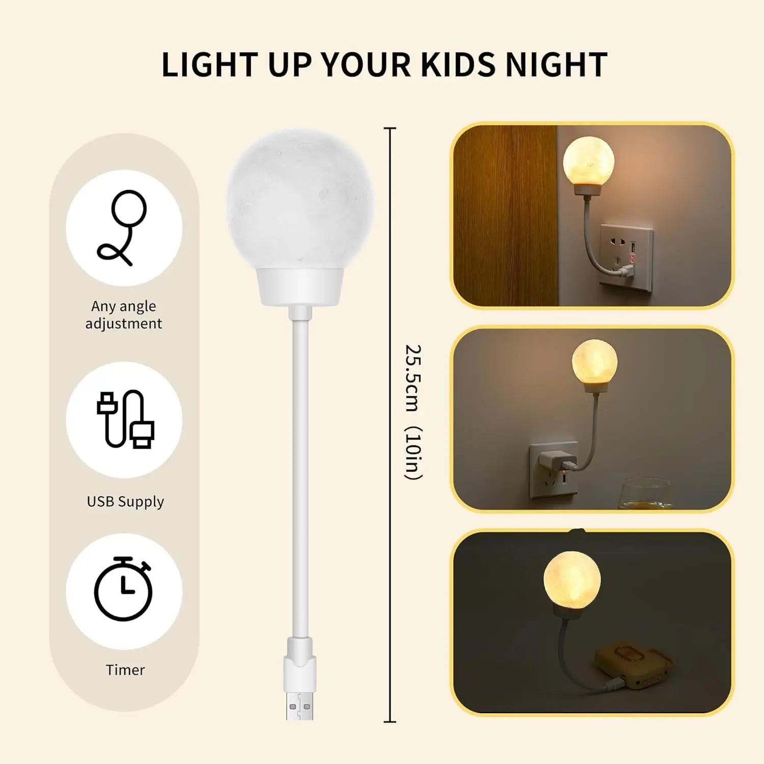 USB Moon Night Light