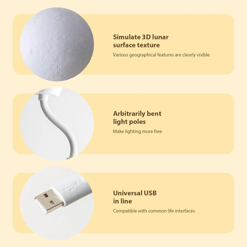 USB Moon Night Light