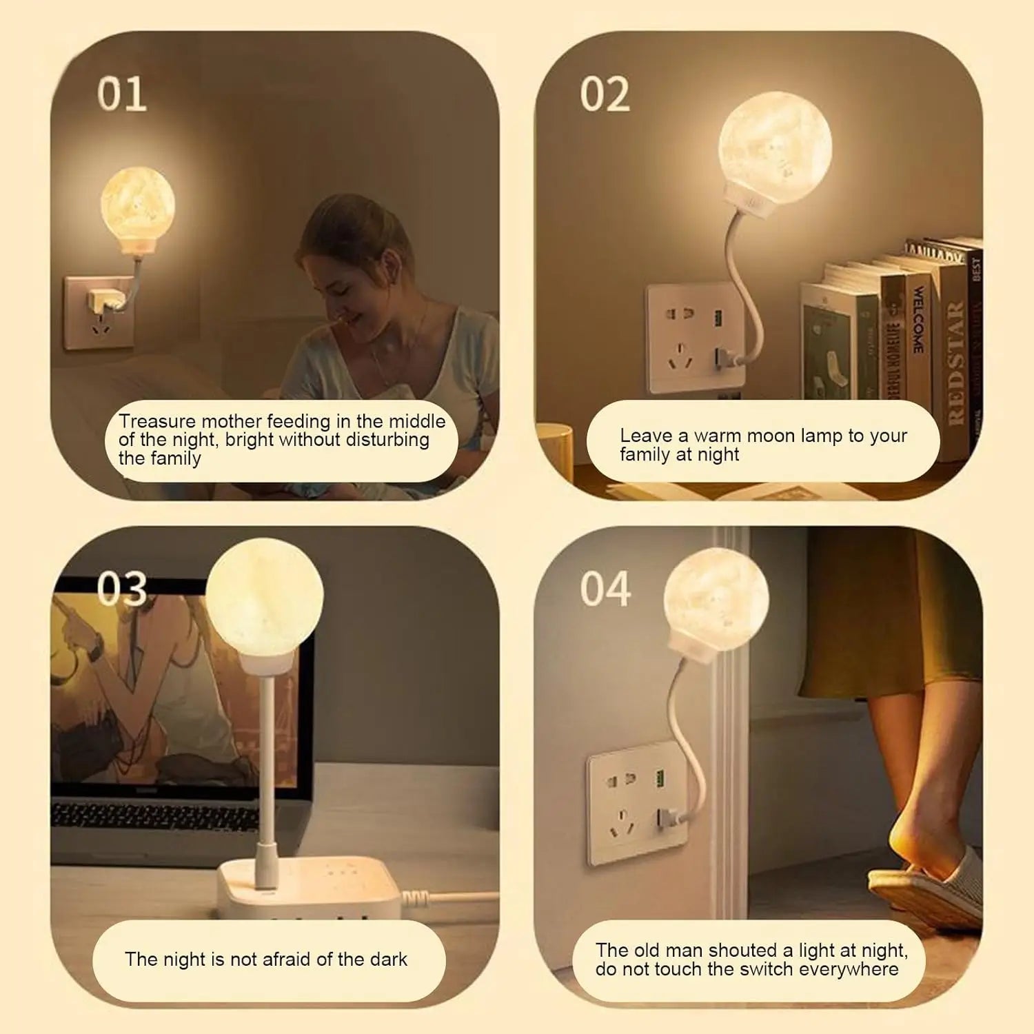 USB Moon Night Light